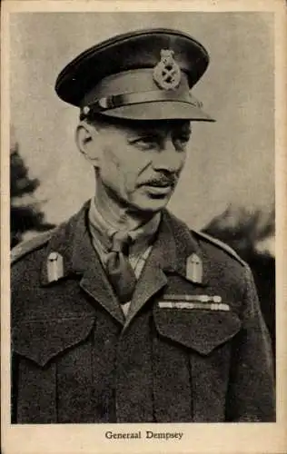 Ak General Miles Dempsey, Portrait, Schirmmütze, Tuck