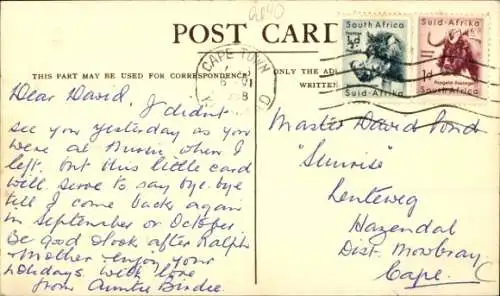 Ak Steamer Stirling Castle, Dampfschiff, Union Castle Line UC