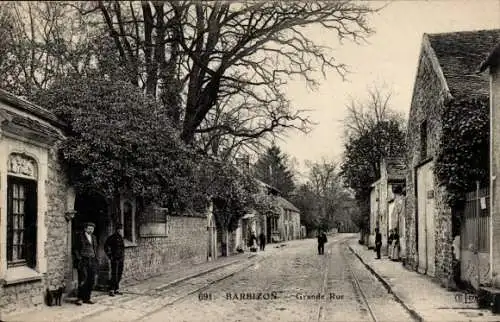 Ak Barbizon Seine et Marne, Grande Rue