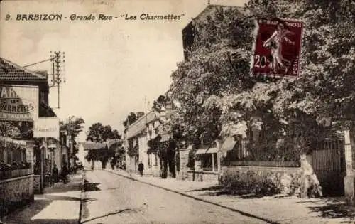 Ak Barbizon Seine et Marne, Grande Rue, Les Charmettes