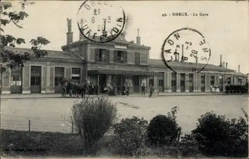 Ak Dreux Eure et Loir, La Gare