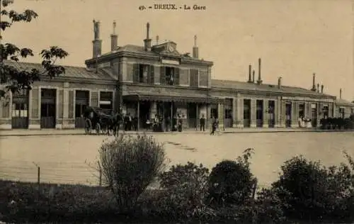 Ak Dreux Eure et Loir, Gare