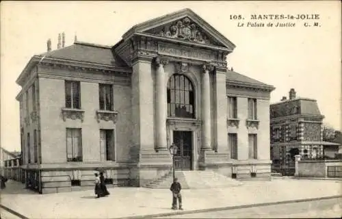 Ak Mantes la Jolie Yvelines, Palais de Justice