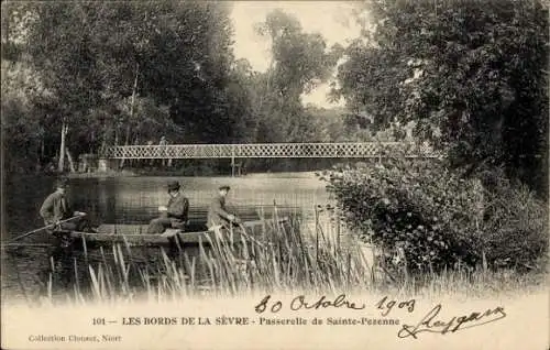 Ak Sainte Pézenne Deux Sèvres, Passerelle