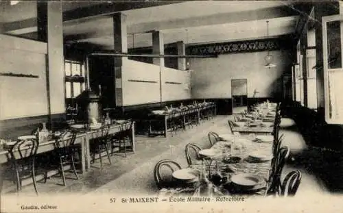 Ak Saint Maixent Deux Sèvres, Militärschule, Refektorium