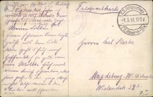 Künstler Ak Thiele, Arthur, Soldatenleben, Gesundheitspflege, Brunnen