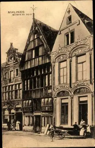 Ak Mechelen Mecheln Malines Flandern Antwerpen, Maison de Bois