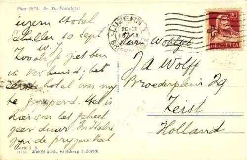 Ak Luzern Stadt Schweiz, Hofkirche, Blick ins südliche Seitenschiff