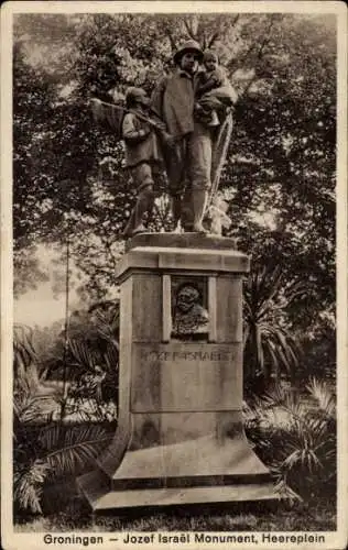 Ak Groningen, Jozef-Israel-Denkmal, Heereplein