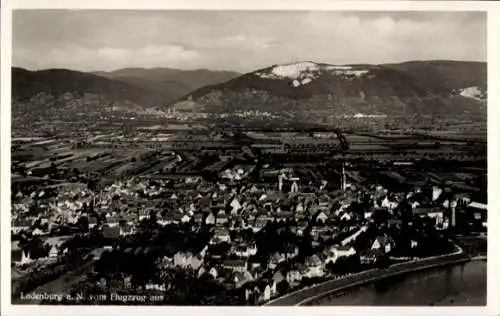 Ak Ladenburg am Neckar Baden, Fliegeraufnahme