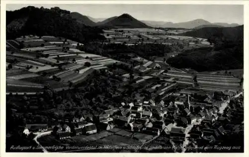 Ak Vorderweidenthal in der Pfalz, Fliegeraufnahme, Rödelstein, Schlossruine Lindelbrunn