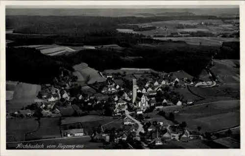 Ak Kirchhaslach in Schwaben, Fliegeraufnahme