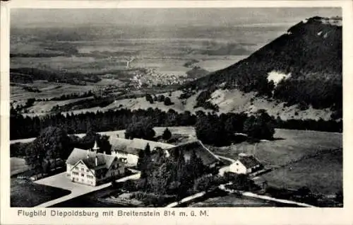 Ak Lenningen in Württemberg, Diepoldsburg, Fliegeraufnahme, Breitenstein