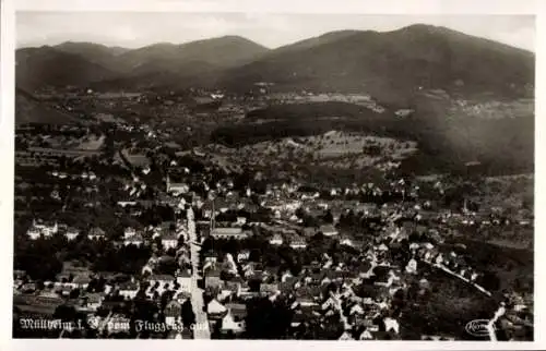 Ak Müllheim in Baden Markgräflerland, Fliegeraufnahme