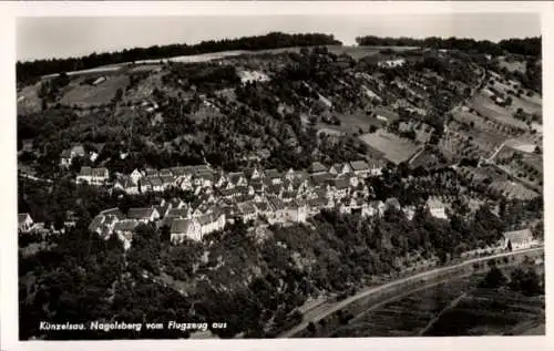 Ak Nagelsberg Künzelsau Hohenlohekreis, Fliegeraufnahme