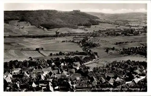 Ak Hessental Schwäbisch Hall in Württemberg, Fliegeraufnahme