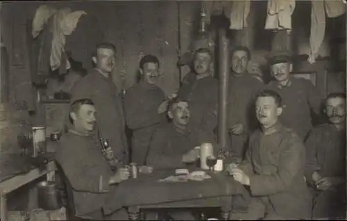 Foto Ak Écourt Saint Quentin Pas de Calais, Soldaten Fliegerabteilung, 1. WK