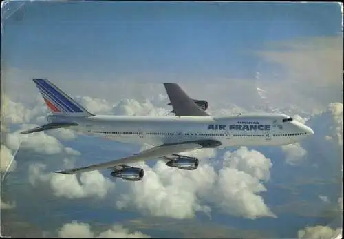 Ak Französisches Passagierflugzeug, Boeing 747, Air France