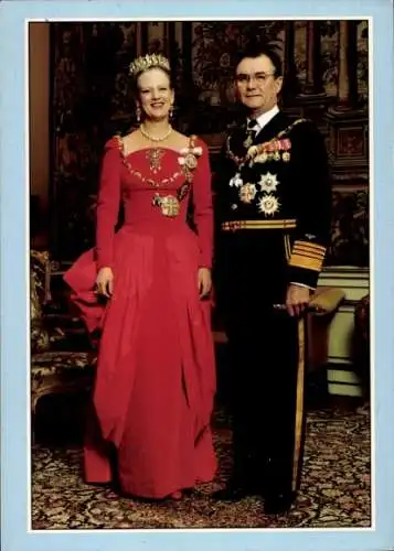 Ak Königin Margrethe II von Dänemark, Prinz Henrik