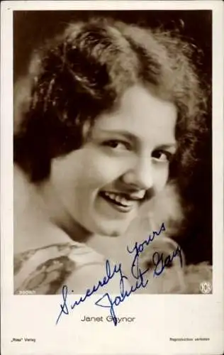 Ak Schauspielerin Janet Gaynor, Oscar-Preisträgerin 1929, Portrait