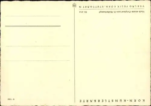 Ak Nixe sitzt auf Rosenblatt, Libelle, Fisch