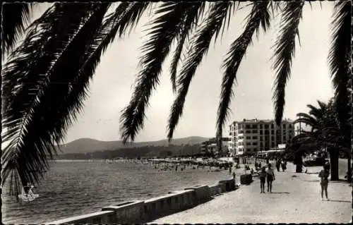 Ak Le Lavandou Var, la Promenade et la Plage