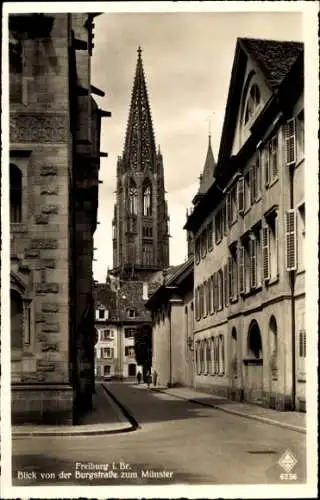 Ak Münstertal im Schwarzwald, Burgstraße, Münster