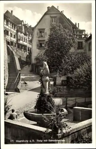 Ak Meersburg am Bodensee, Staig, Bärenbrunnen