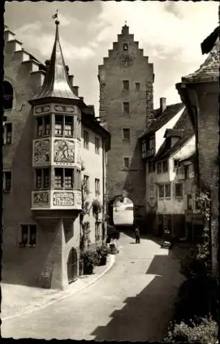 Ak Meersburg am Bodensee, Obertor, Erker