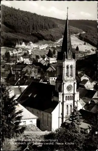 Ak Vöhrenbach im Schwarzwald Baden, Teilansicht, Neue Kirche