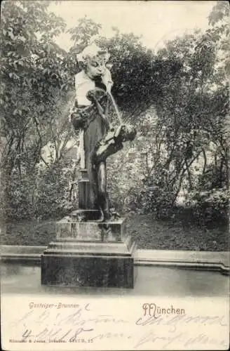 Ak München, Gasteiger-Brunnen