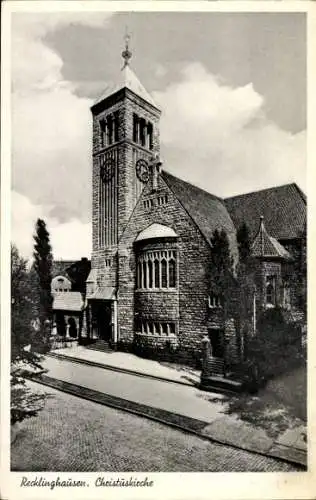 Ak Recklinghausen, Blick auf die Christuskirche, Vorderansicht