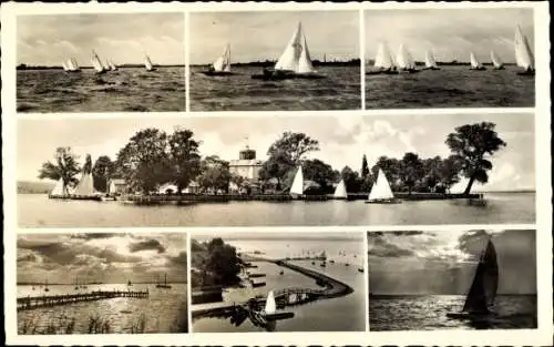 Ak Hagenburg in Niedersachsen, Festung Wilhelmstein im Steinhuder Meer, Inh. Ewald Stemmer, Segeln