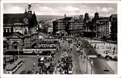 Ak Frankfurt am Main, Bahnhofsplatz, Straßenbahn