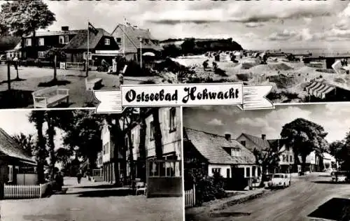 Ak Hohwacht an der Ostsee, Strand, Teilansichten, Gebäude