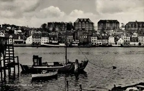 Ak Flensburg in Schleswig Holstein, Blick auf Duburg