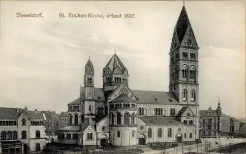 Ak Düsseldorf Rhein, St. Rochus-Kirche, erbaut 1897