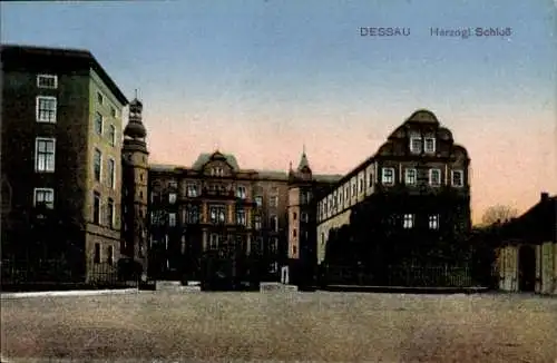 Ak Dessau in Sachsen Anhalt, Herzogliches Schloss