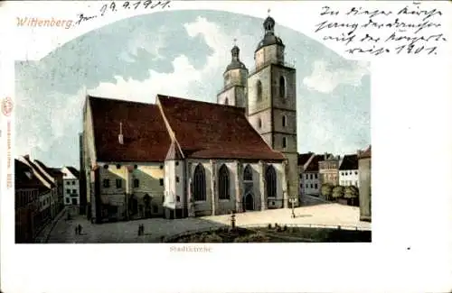 Ak Lutherstadt Wittenberg in Sachsen Anhalt, Stadtkirche