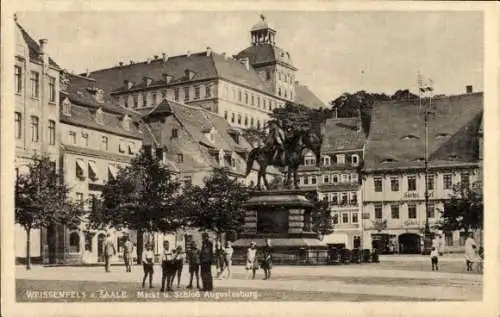 Ak Weißenfels an der Saale, Markt und Schloss Augustusburg