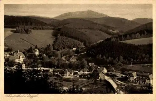 Ak Blauenthal Eibenstock im Erzgebirge, Panorama, Unterkunftshaus Auersberg