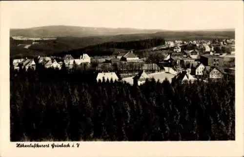 Ak Grünbach im Vogtland, Ortsansicht