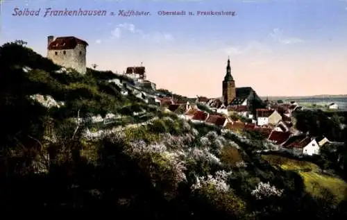 Ak Solbad Frankenhausen am Kyffhäuser, Oberstadt und Frankenburg