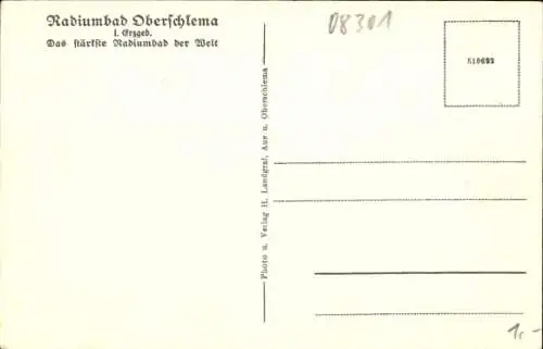 Ak Oberschlema Bad Schlema im Erzgebirge Sachsen, Gesamtansicht