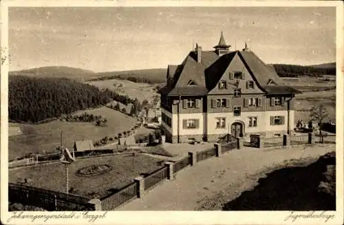 Ak Johanngeorgenstadt Erzgebirge, Blick auf die Jugendherberge