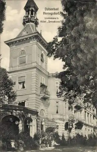 Ak Heringsdorf Usedom, Seeschloß, Lindemann's Hotel