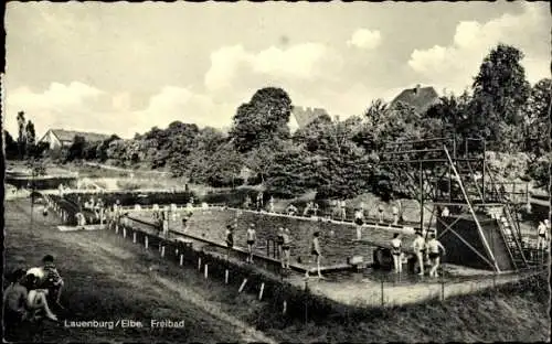 Ak Lauenburg an der Elbe, Freibad