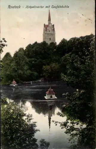 Ak Hansestadt Rostock, Kröpelinertor mit Teufelskuhle