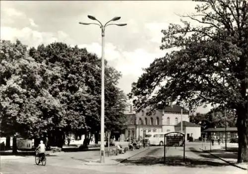 Ak Güstrow in Mecklenburg, Bahnhof