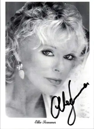 Ak Schauspielerin Elke Sommer, Portrait, Autogramm